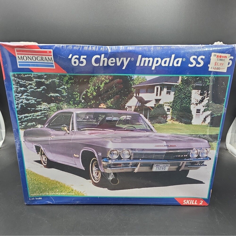 1996 Monogram '65 Chevy Impala SS 396 Model Kit #85-2470 1/25 New Sealed